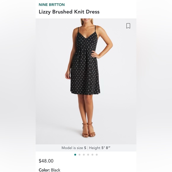 nine britton Dresses Nine Britton Black Lizzy Brushed Knit Dress